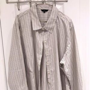 Brand New Women Beige Stripe Blouse Top Size 3X